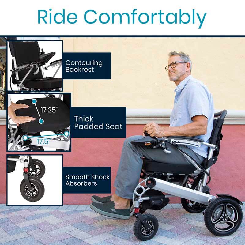 Vive Health - Foldable Long Range Power Wheelchair