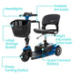 Vive Health Long Range 3-Wheel Electric Mobility Scooter