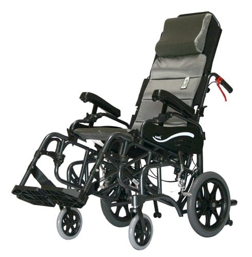 Karman VIP515 Tilt in Space Lightweight Reclining Transport Wheelchair